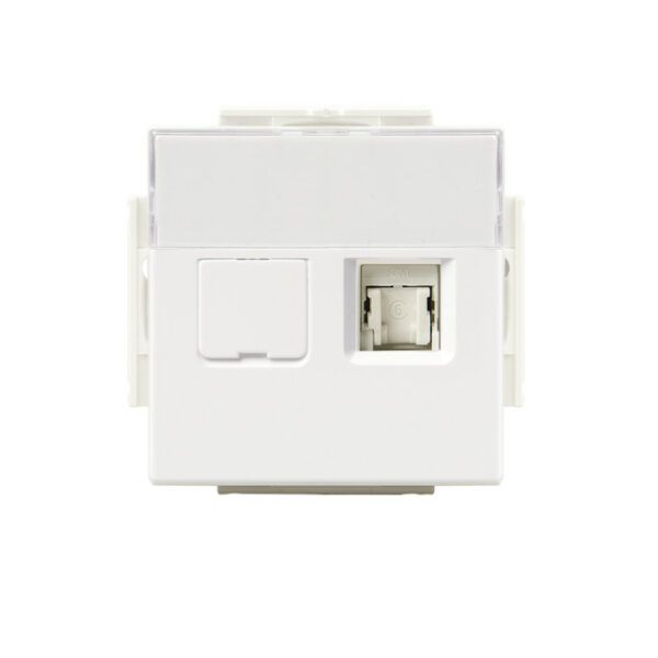 ABB Impressivo RJ45 Datarasia, valkoinen (sisältää liittimet)