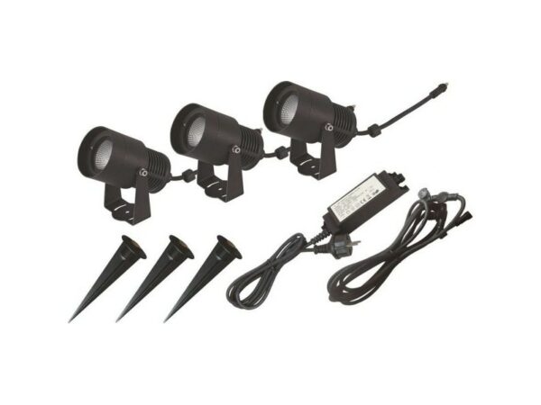 Malmbergs Spot IV LED KIT 3 x 6W puutarhavalaisinpaketti