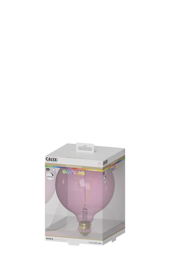 Calex Nora E27 LED DIM G125 ruusukvartsi - Image 2