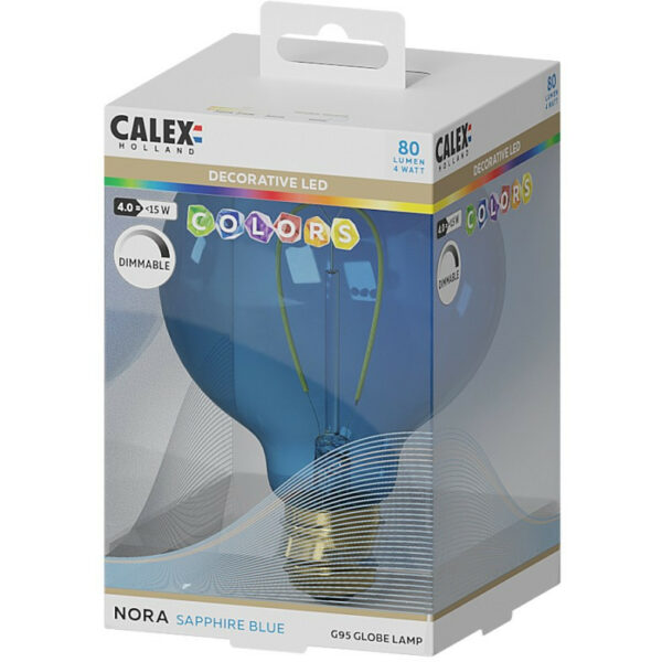 Calex Nora E27 LED DIM G95 safiirinsininen - Image 2