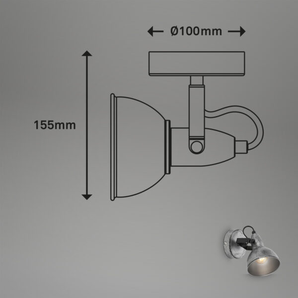 E.Lite Soft -kohdevalaisin antiikkihopea - Image 4