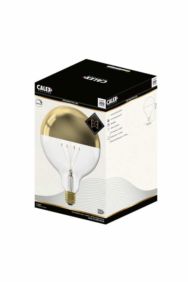 Calex Pääpeili G125 E27 LED DIM kulta - Image 4