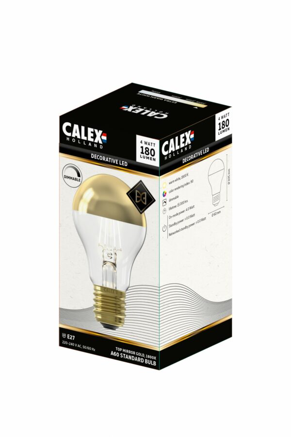 Calex Pääpeili A60 E27 LED DIM kulta - Image 3