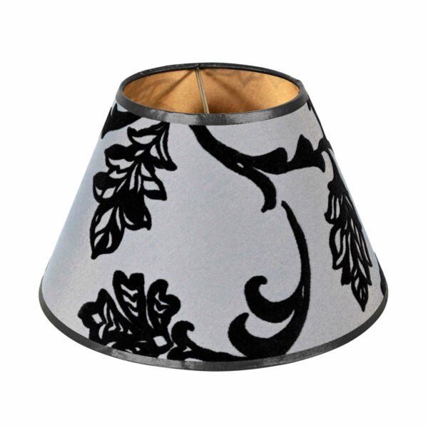 Valaisin Grönlund varjostin 25 cm pronssi musta sametti-ornamentti
