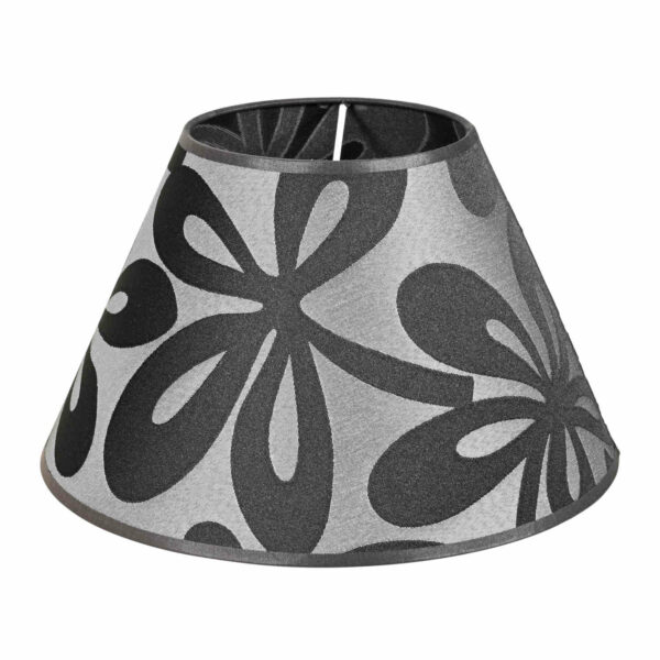Valaisin Grönlund varjostin 31 cm harmaa-musta kukka