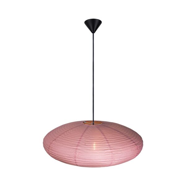 Riisipaperi riippuvalaisin ovaali 60 cm roosa - Image 3
