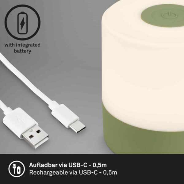 E.Lite Small ladattava pöytävalaisin vihreä IP44 - Image 6