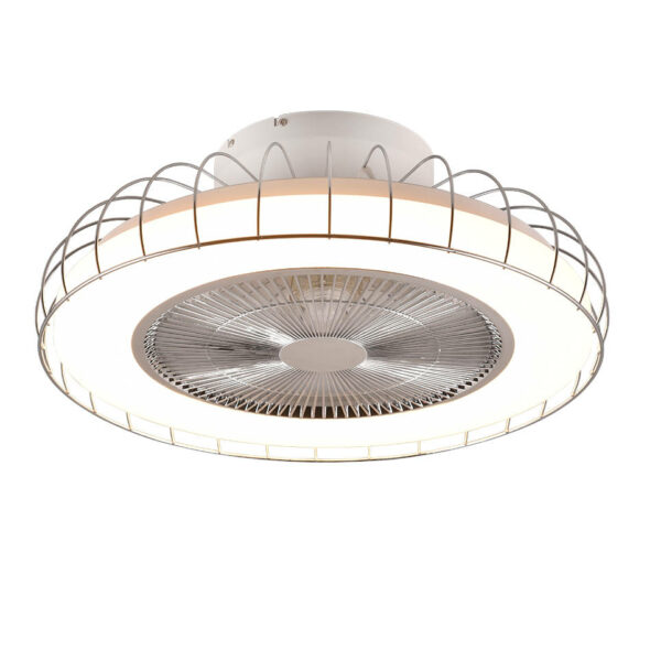 Sandfjord LED-kattotuuletin 52cm 3420lm CCT kromi