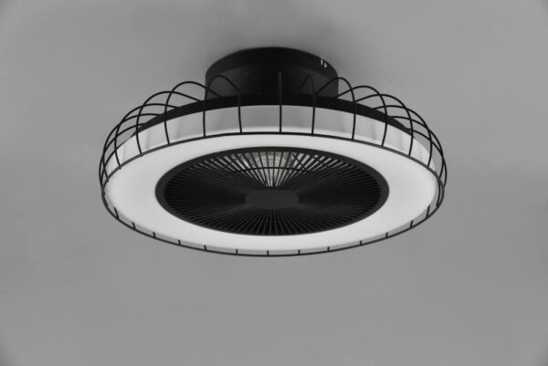 Sandfjord LED-kattotuuletin 52cm 3420lm CCT musta - Image 4