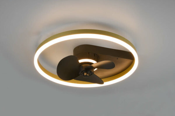 Borgholm LED-kattotuuletin 50cm 3500lm CCT musta/kulta - Image 3