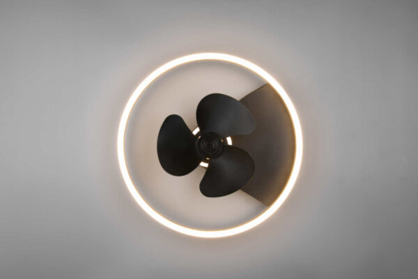 Borgholm LED-kattotuuletin 50cm 3500lm CCT musta/kulta - Image 5
