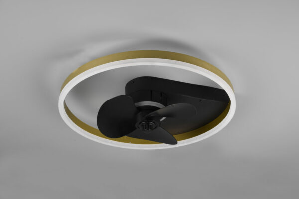Borgholm LED-kattotuuletin 50cm 3500lm CCT musta/kulta - Image 6