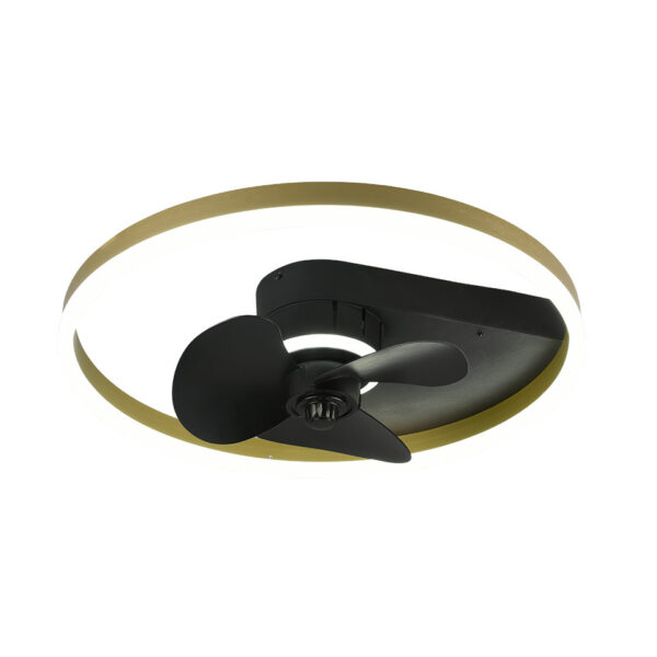 Borgholm LED-kattotuuletin 50cm 3500lm CCT musta/kulta