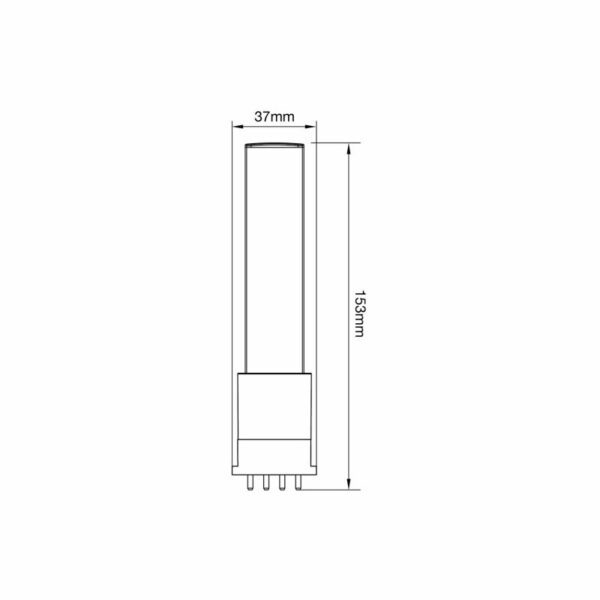 LED PL-S 4P 830 (2G7) (korvaa 9W pienloistelampun) sis. sytytin - Image 2