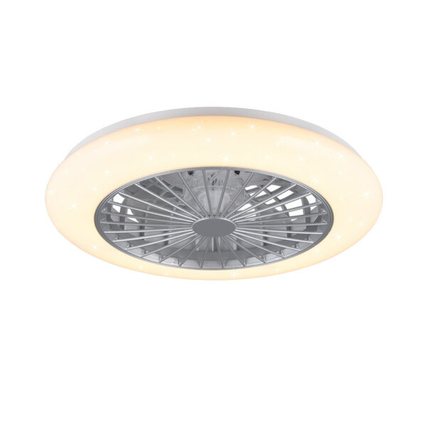 Stralsund LED-kattotuuletin 50cm 2600lm CCT harmaa
