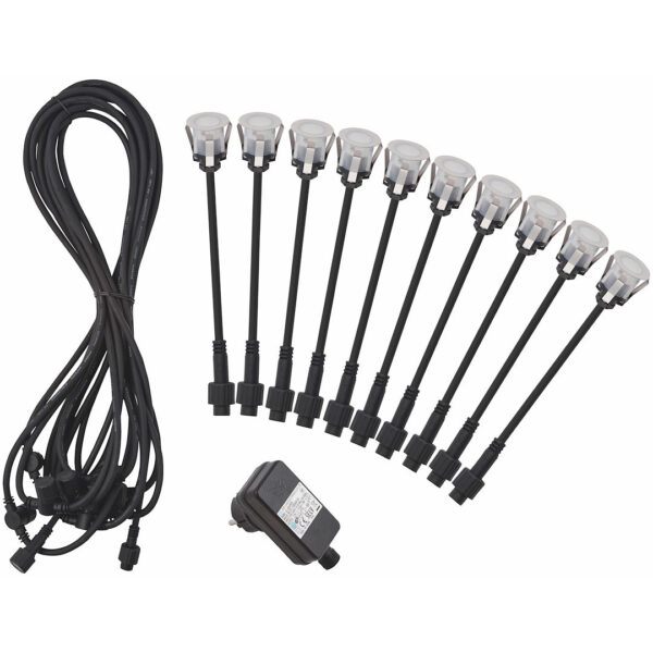 Terassivalosarja 10×LED 30mm upotettava satiini