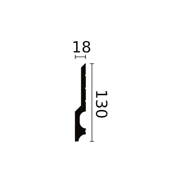 Noël & Marquet Wallstyl FD22 lattialista 2m - Image 2