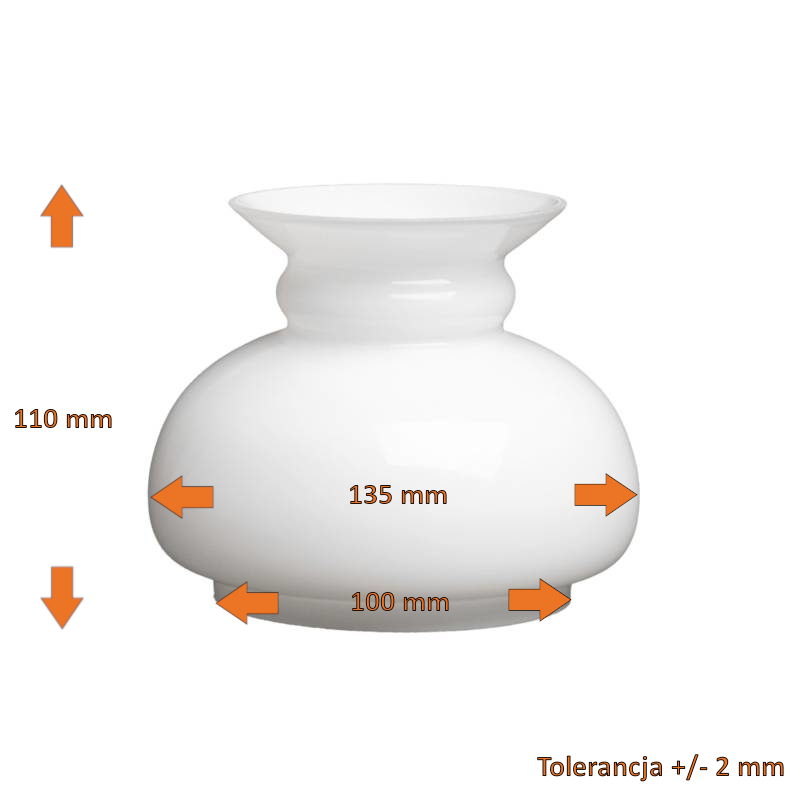 Vesta lasikupu valkoinen 100 mm - Image 2