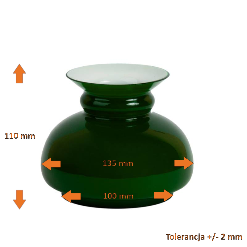 Vesta lasikupu vihreä 100 mm - Image 2