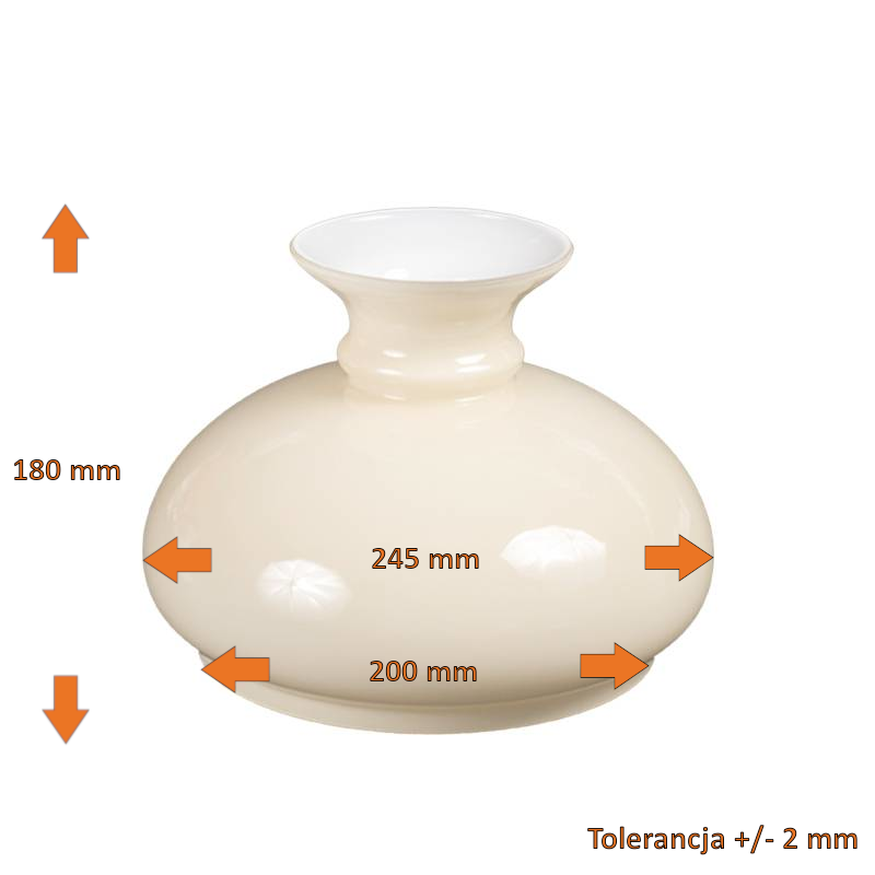 Vesta lasikupu beige 200 mm - Image 2