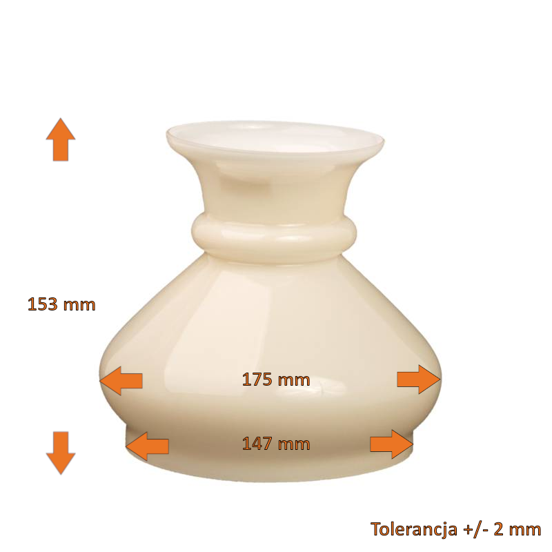 Vesta lasikupu beige 147 mm - Image 2