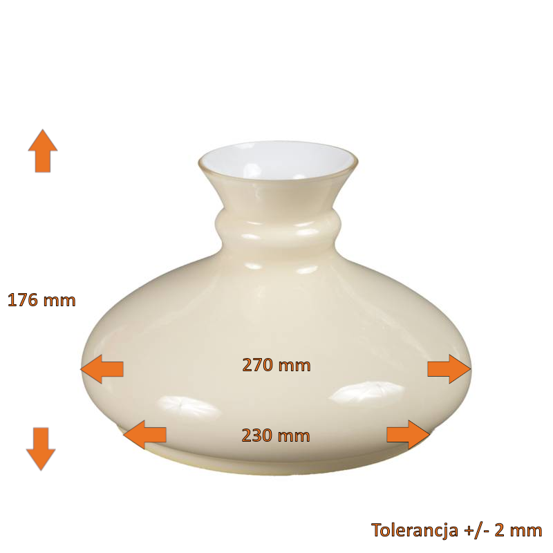 Vesta lasikupu beige 230 mm (suora) - Image 2