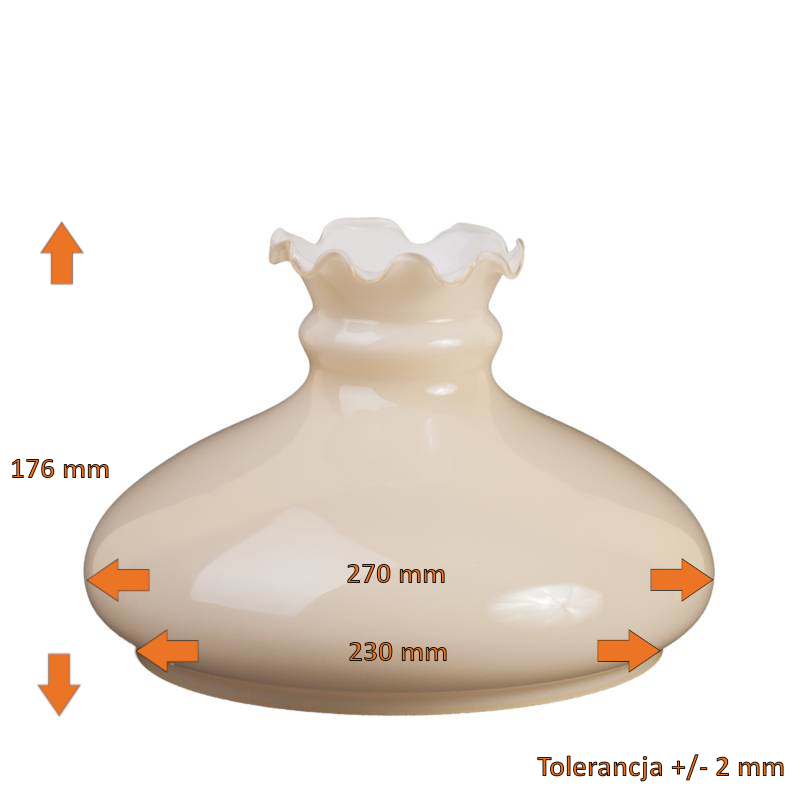 Vesta lasikupu beige 230 mm - Image 2
