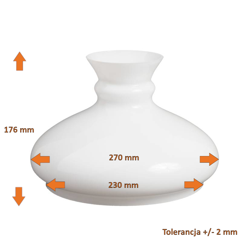 Vesta lasikupu valkoinen 230 mm (suora) - Image 2