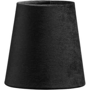 Kruunuvarjostin Queen Sammet musta 10 cm