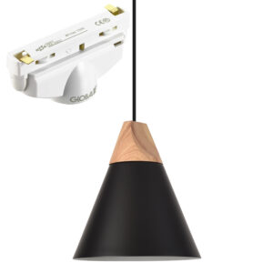 Elma-riippuvalaisin 22cm musta (GB67) 1-vaihekiskoon