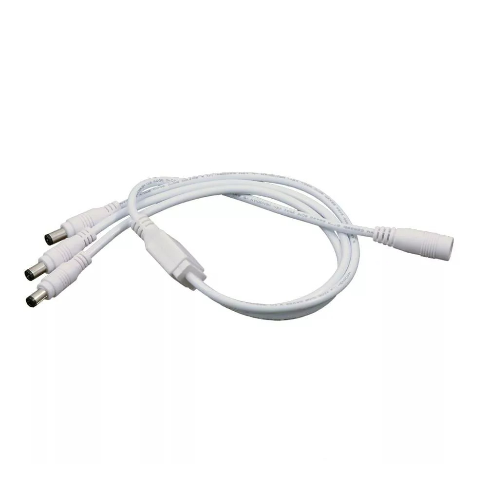 DC-plug haaroituskaapeli 2.1/5.5 mm 3-osainen