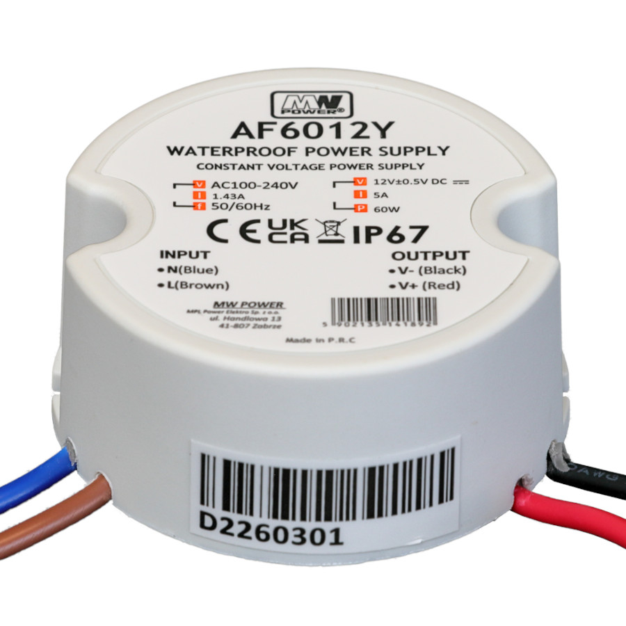 LED-muuntaja 12V 60W (IP67)